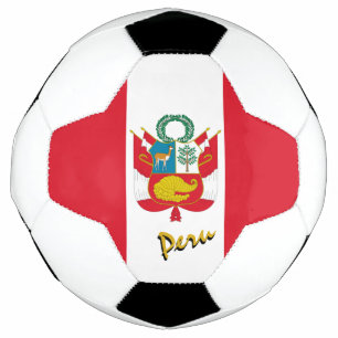 Peru Fußball und Peruanische Flagge / Sport