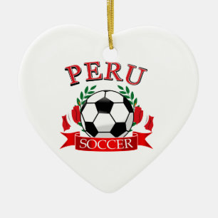 Peru-Fußballentwürfe Keramik Ornament
