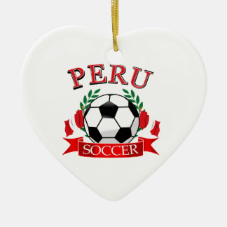 Peru-Fußballentwürfe Keramik Ornament