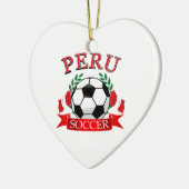 Peru-Fußballentwürfe Keramik Ornament (Links)