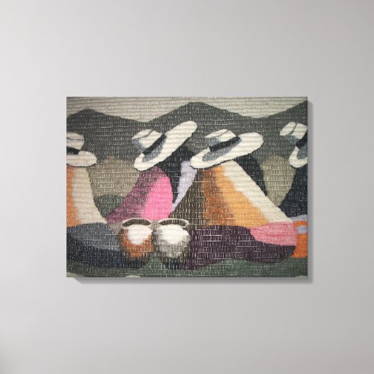 Peru Gossip Girls Wall Leinwand (Vorderseite)