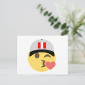 Peru Hat Kiss Emoji Postkarte (Stehend Vorderseite)