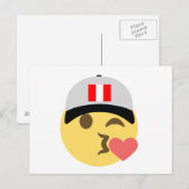 Peru Hat Kiss Emoji Postkarte (Vorne/Hinten)