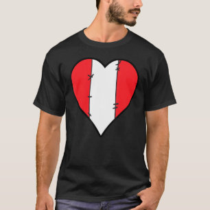 Peru Herz Peruaner Flagge T-Shirt