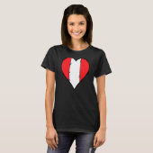Peru Herz Peruaner Flagge T-Shirt (Vorne ganz)