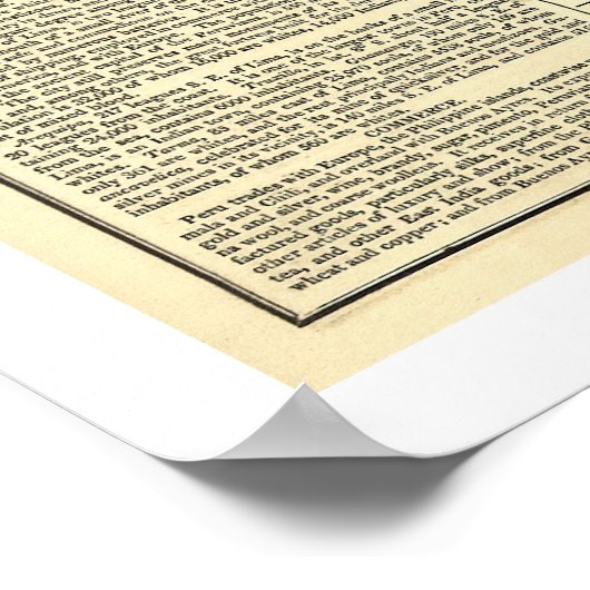 Peru History Map - 1822 Poster (Ecke)