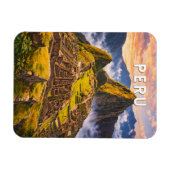 Peru Illustration Reise Kunst Vintage Magnet (Horizontal)