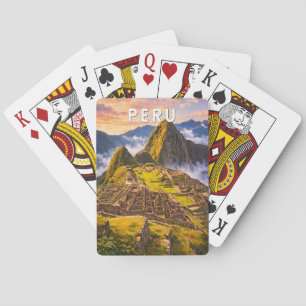 Peru Illustration Reise Kunst Vintage Spielkarten