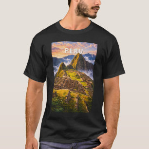 Peru Illustration Reise Kunst Vintage T-Shirt