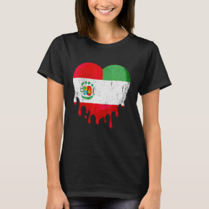 Peru Italienische Flagge Herzbürger trinken Grown  T-Shirt