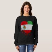 Peru Italy Flag Heart Citizen Drinking Grown Patri Sweatshirt (Vorne ganz)