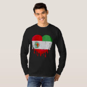 Peru Italy Flag Heart Citizen Drinking Grown Patri T-Shirt (Vorne ganz)