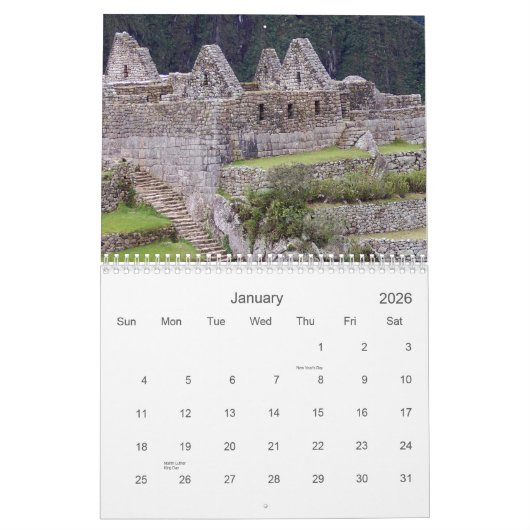 Peru - Kalender 2020 (Jan 2026)