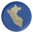 Peru-Karten-Platte