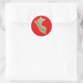 Peru-Kartenaufkleber Runder Aufkleber (Tasche)