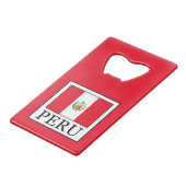 Peru Kreditkartenflaschenöffner (Vorderseite Schrägansicht)