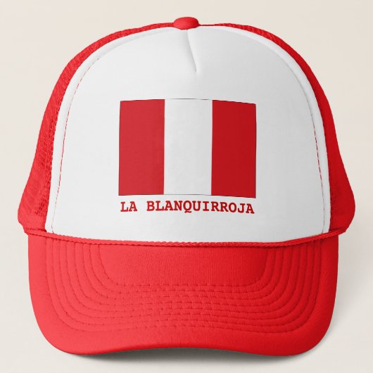 Peru "La Blanquirroja" Truckerkappe (Vorderseite)