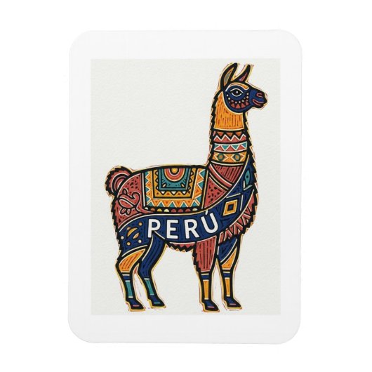 Peru Lama Magnet (Vertikal)