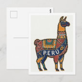 Peru Lama Postkarte (Vorne/Hinten)