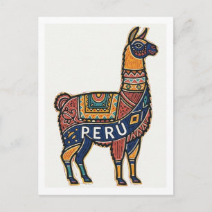 Peru Lama Postkarte
