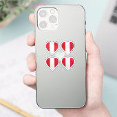Peru-Liebe-Flaggenstempel Aufkleber (Telefon)