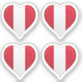 Peru-Liebe-Flaggenstempel Aufkleber (Vorderseite)