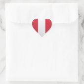 Peru-Liebe-Flaggenstempel Herz-Aufkleber (Tasche)