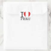 Peru Liebe v2 Runder Aufkleber (Tasche)