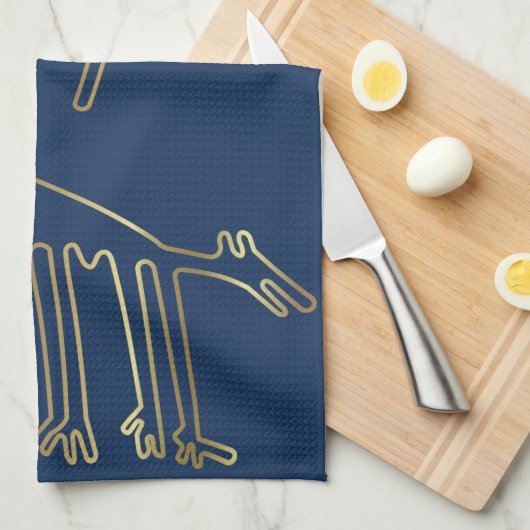 Peru Linien Kunst Geoglyphen Geschirrtuch (Viertel Falte)