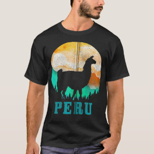 Peru Llama Alpaca Peruanischer Roots Pride Vintag  T-Shirt