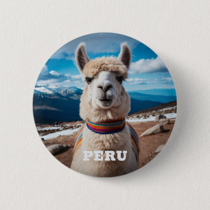 Peru Llama Button