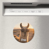 Peru Llama in Sonnenbrille Magnet (In Situ (Geschirrspüler))