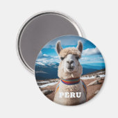 Peru Llama Magnet (Vorderseite/Rückseite)
