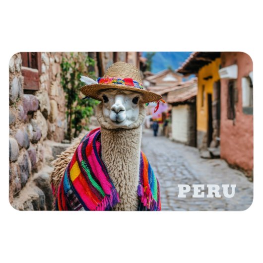 Peru Llama Magnet (Horizontal)