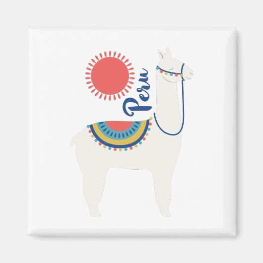 Peru Llama Magnet (Vorne)
