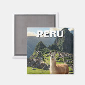 Peru Llama Magnet (Vorderseite/Rückseite)