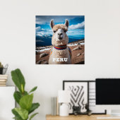 Peru Llama Poster (Heimbüro)