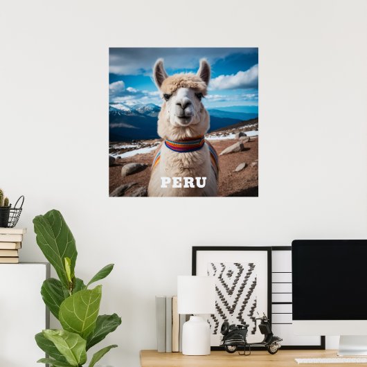 Peru Llama Poster (Heimbüro)