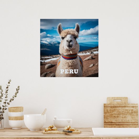 Peru Llama Poster (Küche)