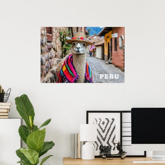 Peru Llama Poster (Heimbüro)