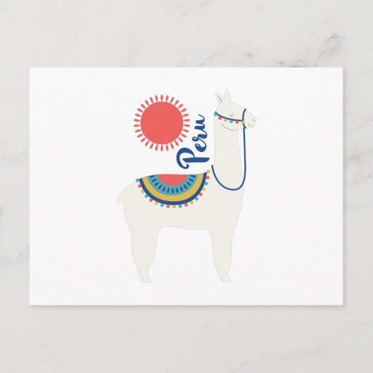 Peru Llama Postkarte (Vorderseite)