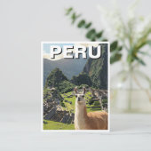 Peru Llama Postkarte (Stehend Vorderseite)