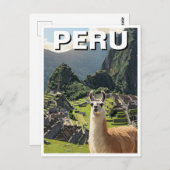 Peru Llama Postkarte (Vorne/Hinten)