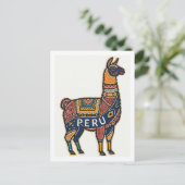 Peru Llama Postkarte (Stehend Vorderseite)