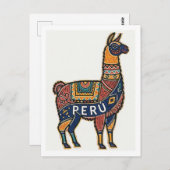 Peru Llama Postkarte (Vorne/Hinten)