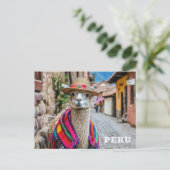 Peru Llama Postkarte (Stehend Vorderseite)
