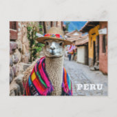 Peru Llama Postkarte (Vorderseite)