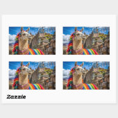 Peru Llama Rechteckiger Aufkleber (Blatt)