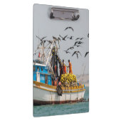 Peru, Los Organos. Fischerboot in Los Organos Klemmbrett (Rechts)