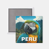 Peru Macaw Magnet (Vorderseite/Rückseite)